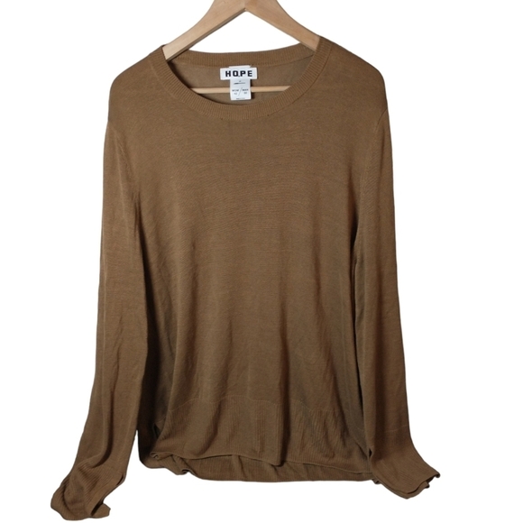 Hope Stockholm Pin Sweater, unisex XL/42 oversized minimalist linen blend - Picture 3 of 12